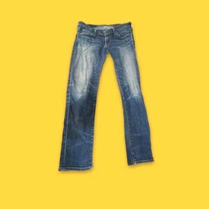 Citizens of Humanity Straight Leg Med-Dark Wash Cotton Denim Blue Jeans Size 29